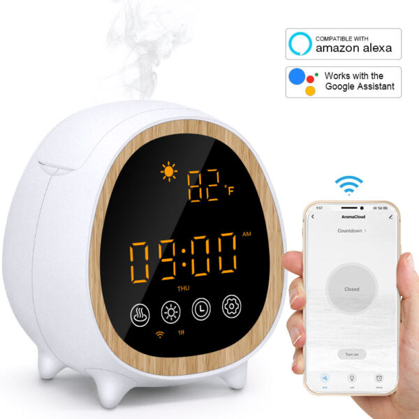 200ml Smart Clock Weather Essential oil humidifier