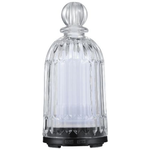 Glass Vase 7 Colorful Led Lights Ultrasonic Humidier Aromatherapy Diffuser