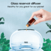 200ml Ultrasonic Aroma Diffusers with Glass Reservoir