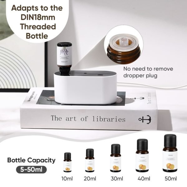 DN-850 USB - Waterless Diffuser (4) Waterless Diffuser Scent Machine For Home | USB Version White