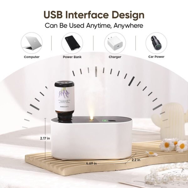 DN-850 USB - Waterless Diffuser (5) Waterless Diffuser Scent Machine For Home | USB Version White